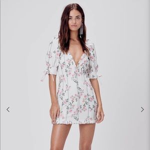 NEW WT For Love and Lemons Rose Stripe Mini Dress